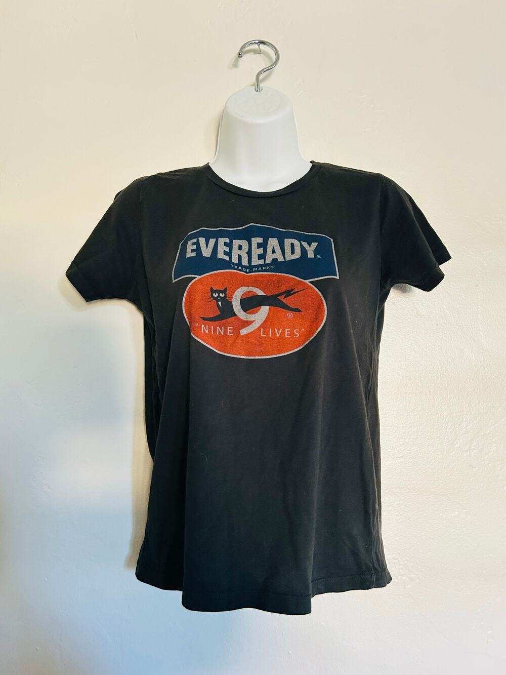 Y2K ever ready black baby tee